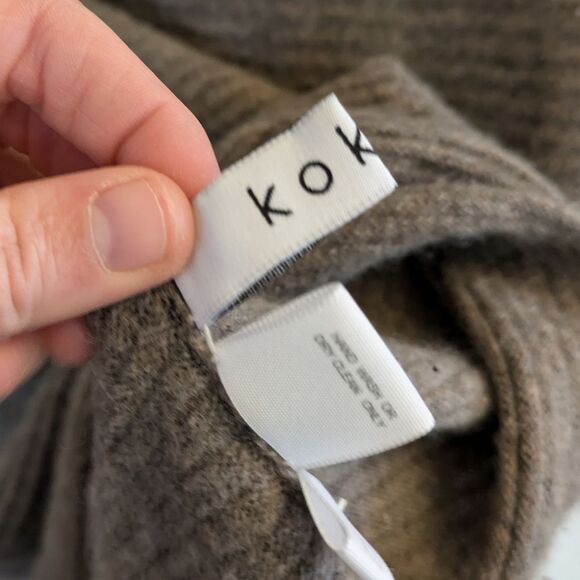 Kokun 100% Cashmere Lagenlook mock neck bell sleeve tunic top Oversized XS-M - Picture 6 of 9